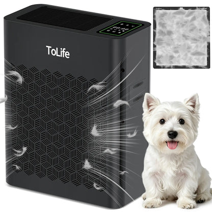 Tolife TZ-K2 Air Purifier for Large Rooms (Up to 1095 Ft²). PM 2.5 Display, Auto Mode, Timer, HEPA Filter—Removes Smoke, Pollen, and Pet Dander!