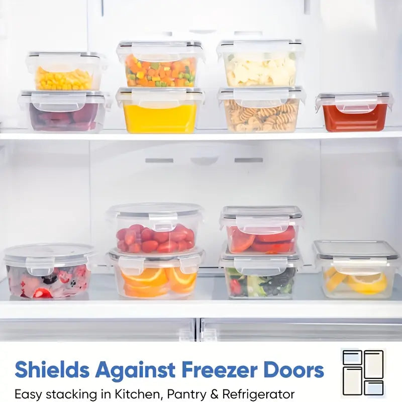 24Pcs Airtight Food Storage Containers with Lids - Bpa-Free Plastic Kitchen Storage Containers, Suitable for Food Storage, Reusable, Stackable Design, Microwave-Safe Material, Dishwasher-Safe Containers