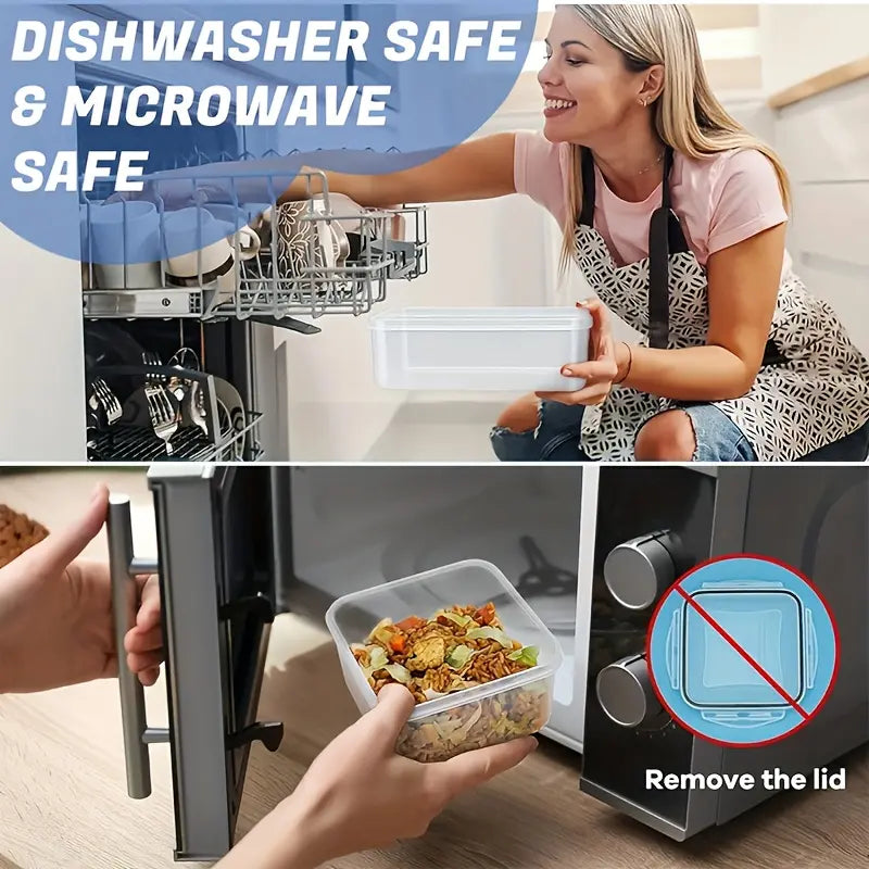24Pcs Airtight Food Storage Containers with Lids - Bpa-Free Plastic Kitchen Storage Containers, Suitable for Food Storage, Reusable, Stackable Design, Microwave-Safe Material, Dishwasher-Safe Containers