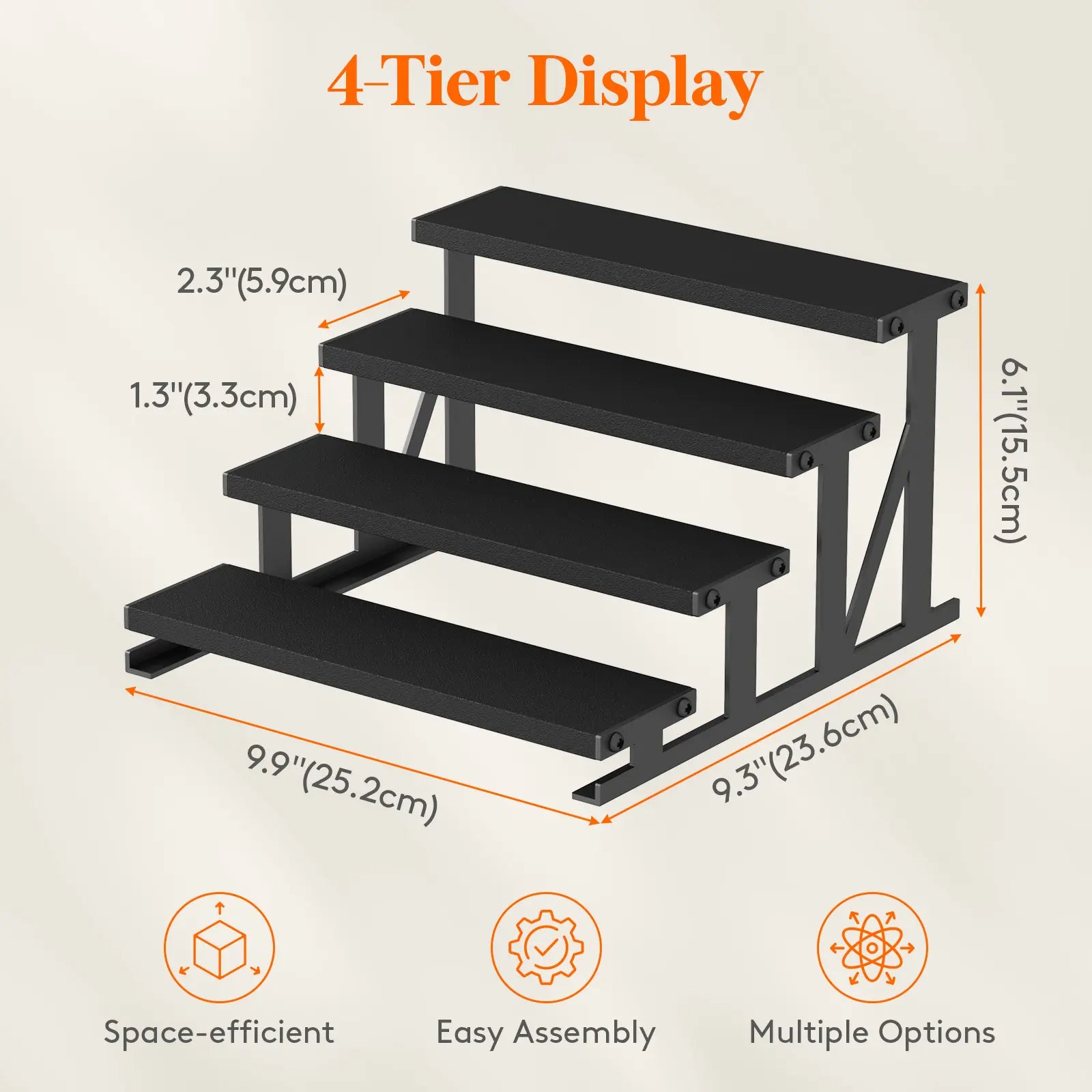 Lifewit 4 Tier Black Display Stand for Cologne,Perfume,Figures, Cupcake, Dessert, Spice, Fragrance, Countertop, Vanity, Dresser, Cabinet Use Racks Set Organizer #Summervibes,Summerwins