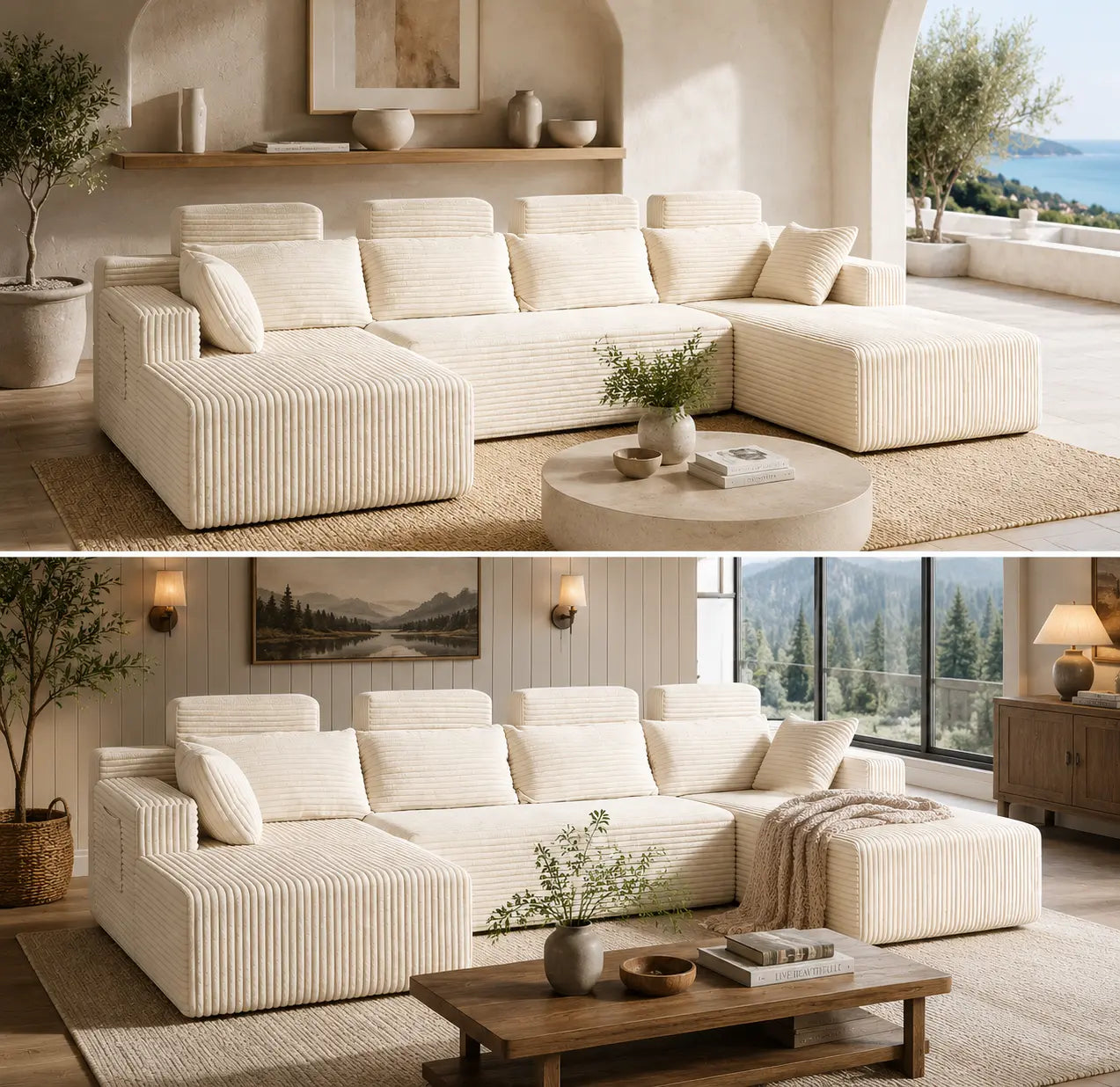 【Father'S Day】 Modular Sectional Boneless Sofa,Oversized Chaise Lounge with Deep Seats, Modular Cloud Sleeper Sofa, No Assembly Required, Free Combination, Modern Sectional Couch.Boneless Sectional Couch. Living Room Furniture Ou