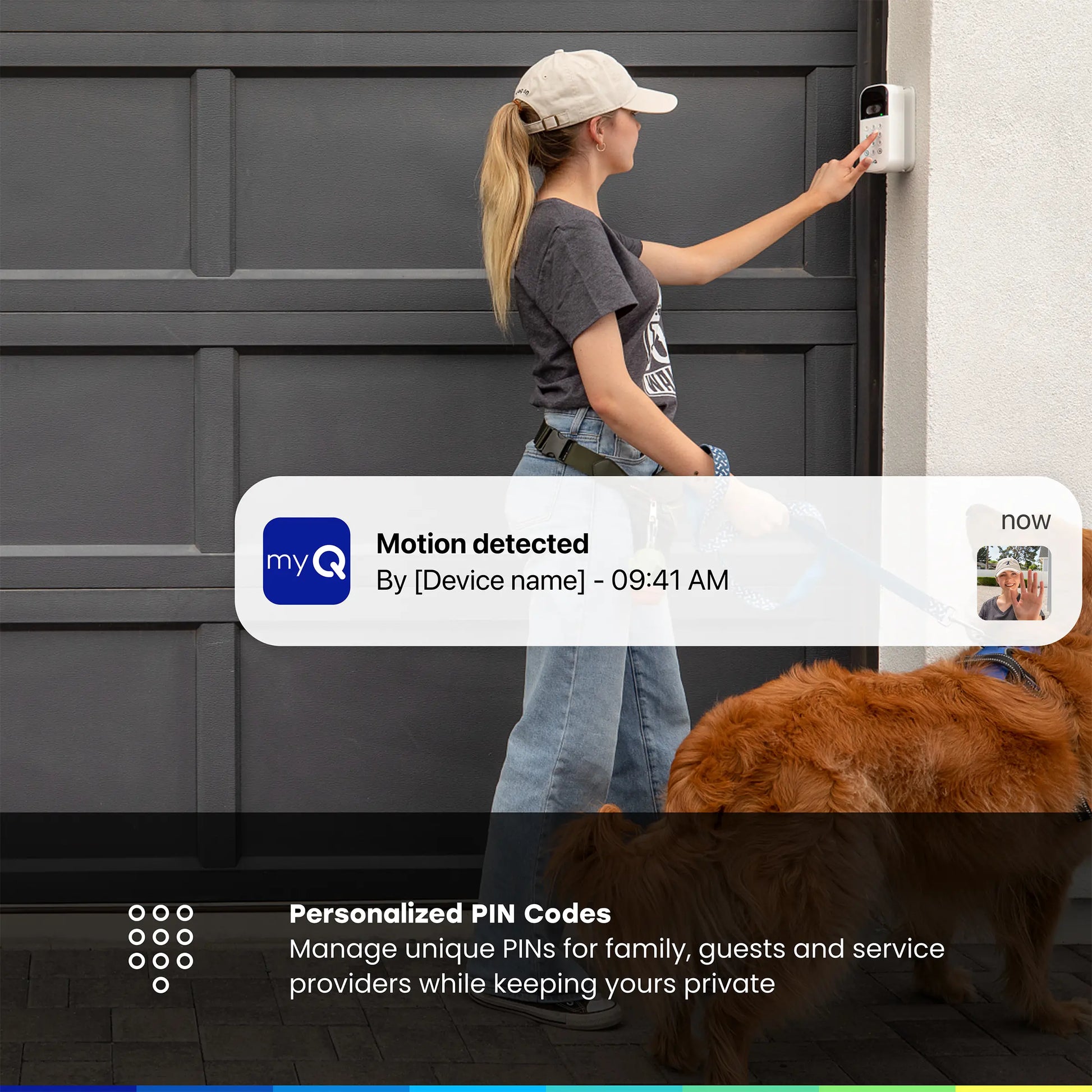 Myq Smart Garage Video Keypad + FREE Smart Garage Camera Bundle