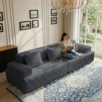 【Father'S Day】 Modular Sectional Boneless Sofa,Oversized Chaise Lounge with Deep Seats, Modular Cloud Sleeper Sofa, No Assembly Required, Free Combination, Modern Sectional Couch.Boneless Sectional Couch. Living Room Furniture Ou