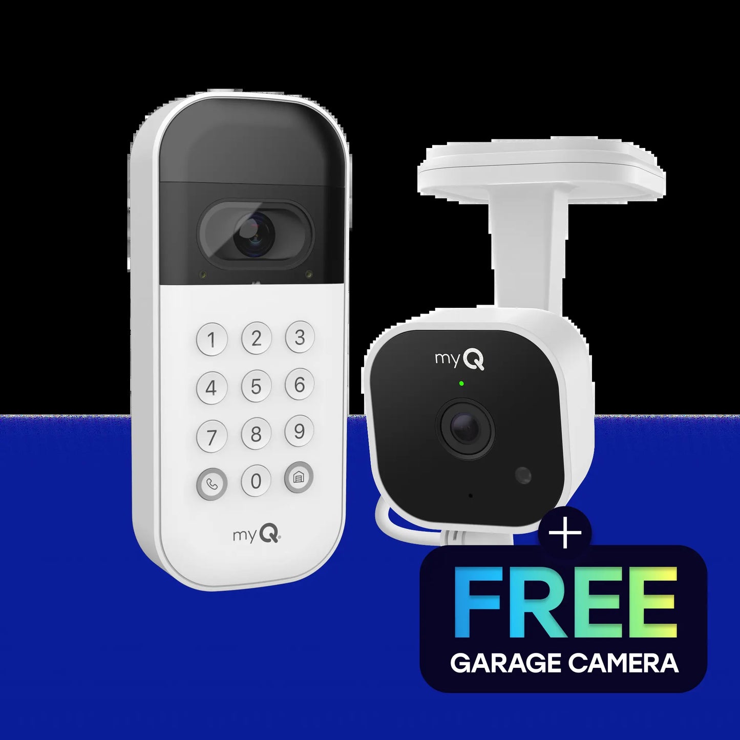 Myq Smart Garage Video Keypad + FREE Smart Garage Camera Bundle