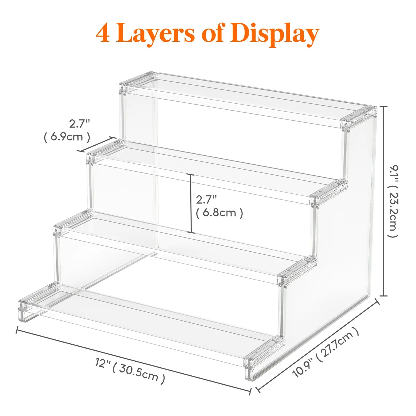 Lifewit 4 Tier Black Display Stand for Cologne,Perfume,Figures, Cupcake, Dessert, Spice, Fragrance, Countertop, Vanity, Dresser, Cabinet Use Racks Set Organizer #Summervibes,Summerwins
