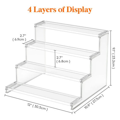 Lifewit 4 Tier Black Display Stand for Cologne,Perfume,Figures, Cupcake, Dessert, Spice, Fragrance, Countertop, Vanity, Dresser, Cabinet Use Racks Set Organizer #Summervibes,Summerwins