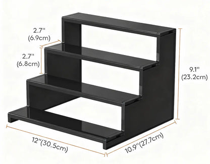 Lifewit 4 Tier Black Display Stand for Cologne,Perfume,Figures, Cupcake, Dessert, Spice, Fragrance, Countertop, Vanity, Dresser, Cabinet Use Racks Set Organizer #Summervibes,Summerwins